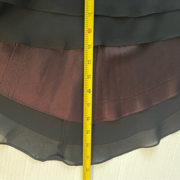 Betsy & Adam Sheer Black BabyDoll Whimsical Glam BalletCore Dress NWOT Size S - Picture 12 of 12